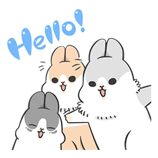 Machiko Rabbit pack# 1 messages sticker-1