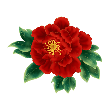 牡丹花-STICKER messages sticker-1