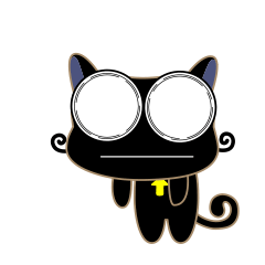 Black Cat Expression messages sticker-2