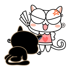 Black Cat Expression messages sticker-4