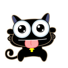 Black Cat Expression messages sticker-6
