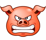 Funny Pig Head messages sticker-3