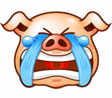Funny Pig Head messages sticker-8