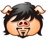 Funny Pig Head messages sticker-0