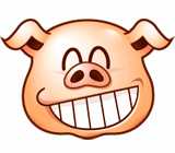 Funny Pig Head messages sticker-1
