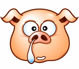 Funny Pig Head messages sticker-6