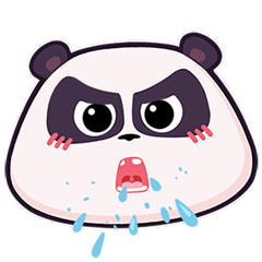 Cute Panda Head Emoji Stickers messages sticker-2