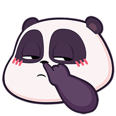 Cute Panda Head Emoji Stickers messages sticker-3