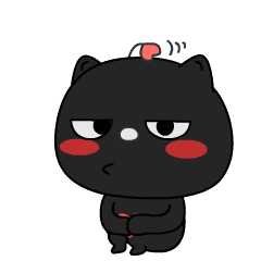 Little Black Cat Expression messages sticker-2