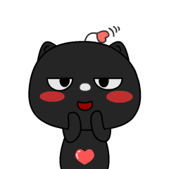 Little Black Cat Expression messages sticker-7