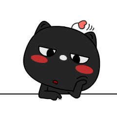 Little Black Cat Expression messages sticker-9