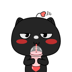 Little Black Cat Expression messages sticker-5