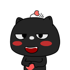 Little Black Cat Expression messages sticker-10