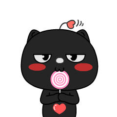 Little Black Cat Expression messages sticker-8