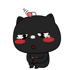 Little Black Cat Expression messages sticker-3