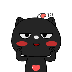 Little Black Cat Expression messages sticker-4