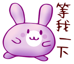 紫麻薯兔 messages sticker-11