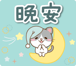 黑白貓 messages sticker-6