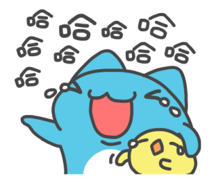 可愛的藍獸 messages sticker-9