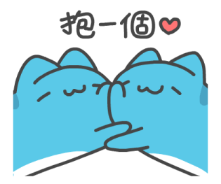 可愛的藍獸 messages sticker-6