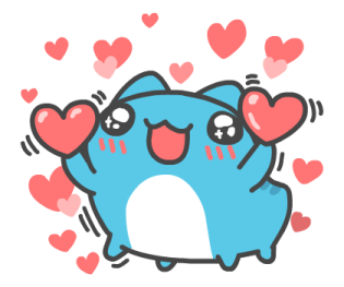 可愛的藍獸 messages sticker-3