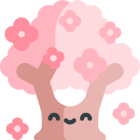 Pink cherry blossoms messages sticker-9