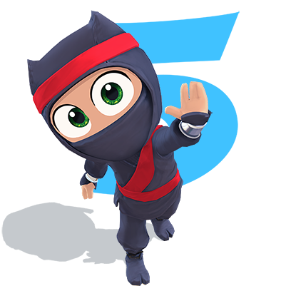 Clumsy Ninja has stickers.