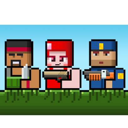 Cops N Robbers (FPS): 3D Pixel messages sticker-6
