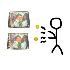 刺身工場 〜刺身のうえにたんぽぽおいて秒速で1億以上稼ぎたい〜 messages sticker-11